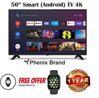 PHENIX 127 cm (50 inches) SMART Full HD LED TV Android Premium 4K Series With Smart Watch Free Offer